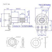 Manual 18MM Potansiyometresi Ses Ğı Değiştirmeleri (Yurt Dışından)