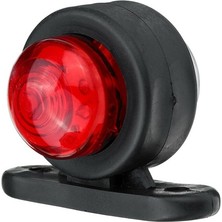 Ahmet Otomotiv Mini Takoz Tek Ledli Kırmızı-Beyaz 12V-24V