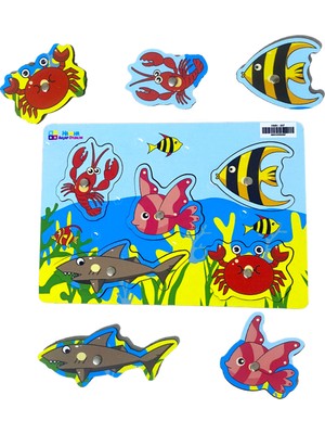 Hamaha Ahşap Balık Tutma Puzzle