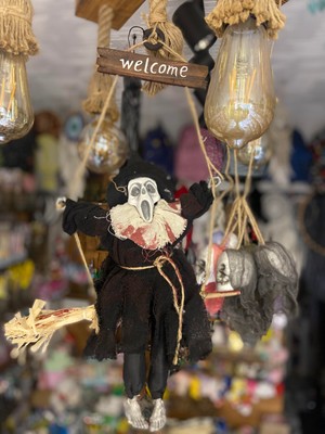 Piraye Gift Halloween Sensörlü Sesli Işıklı Welcome  Siyah