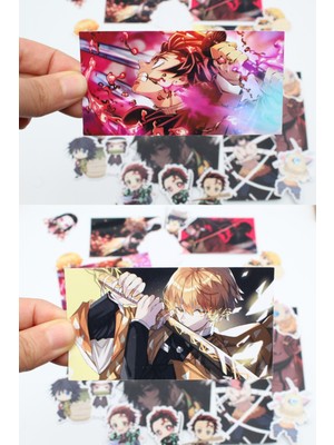 Mona Craftist 29 Adet Demon Slayer Sticker Seti Laptop Sticker Kimetsu Na Yaiba Sticker Anime Sticker