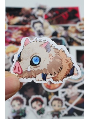 Mona Craftist 29 Adet Demon Slayer Sticker Seti Laptop Sticker Kimetsu Na Yaiba Sticker Anime Sticker