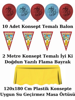 Pokemon Afişli 24 Kişilik Doğum Günü Parti Malzemeleri Süsleri Seti Lxst