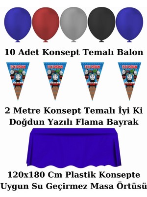 Thomas Train Thomas Tren ve Arkadaşları  8 Kişilik Doğum Günü Parti Malzemeleri Süsleri Seti Ekost