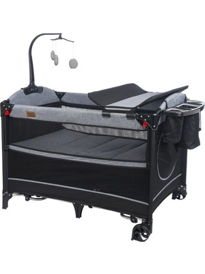 Mamma Ultimate Anne Yanı Organizerli Dönenceli Oyun Parkı Park Yatak Beşik 70 x 110 Cm.