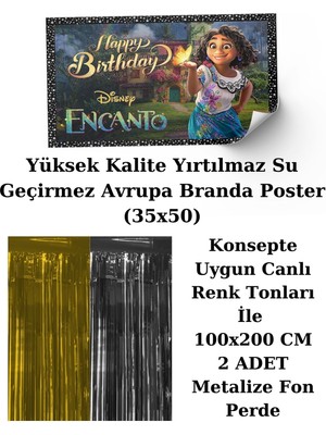 Encanto Disney Encanto  Perdeli Doğum Günü Parti Malzemeleri Süsleri Seti Prdlst