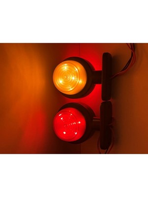 Ahmet Otomotiv Büyük Takoz Lamba Sarı-Kırmızı 12V-24V