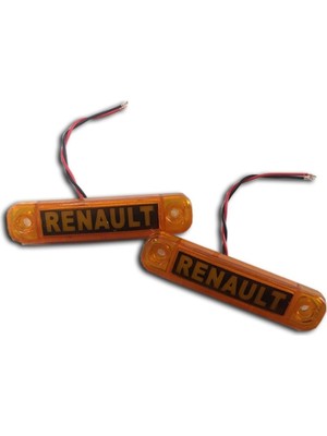 Ahmet Otomotiv Marka Yazılı Parmak LED Renault Sarı 12V-24V