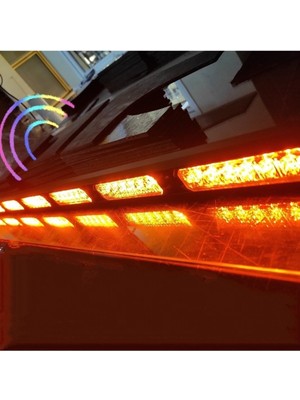 Ahmet Otomotiv 60 cm LED Lamba - Sarı Bar LED Çkr Lamba 60 cm 10 Fonksyonlu 12V-24V - Tepe Lambası 60 cm