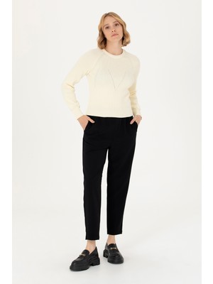 U.S. Polo Assn. Kadın Siyah Pantolon (Kanvas-Chino) 50276163-VR046