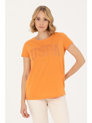 U.S. Polo Assn. Kadın Turuncu Tişört Basic 50262670-VR051