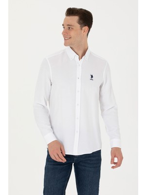 U.S. Polo Assn. Erkek Beyaz Gömlek Basic 50271269-VR013