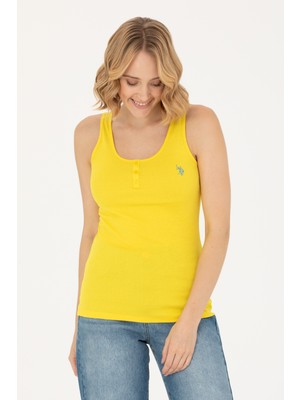 U.S. Polo Assn. Kadın Koyu Sarı Tişört Basic 50262673-VR094