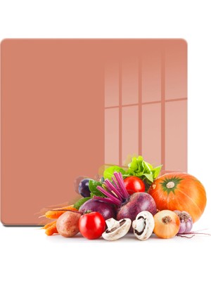 Decovetro Cam Kesme Tahtası Kare Somon Rengi 30X30 cm