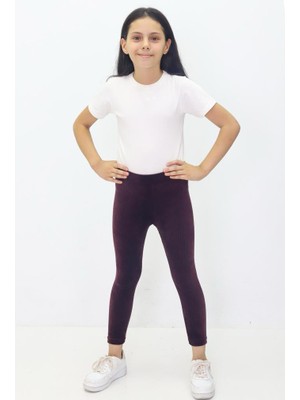 Canix Kids Kız Çocuk Likralı Kadife Tayt ( Bir Beden Büyük Almanız Önerilir )