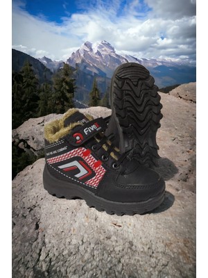 Wilcoom Çocuk Içi Kürklü Soğuğa Dayanıklı Kışlık Bot