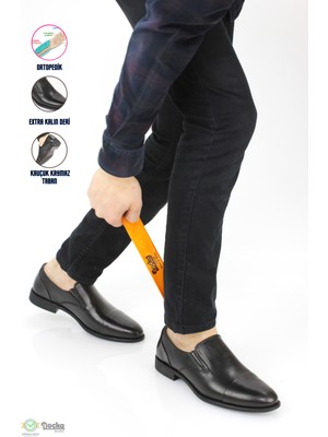 Forelli Erkek Hakiki Deri Ortopedik Bağsız Klasik Ayakkabı F23/MA40617
