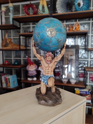 İkona Sanat Polyester Atlas Biblo Büyük Boy