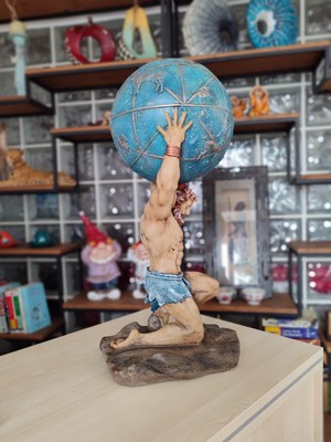 İkona Sanat Polyester Atlas Biblo Büyük Boy