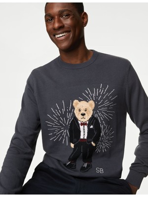 Marks & Spencer Saf Pamuklu Spencer Bear™ Kazak