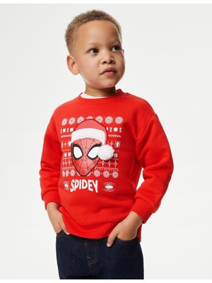 Marks & Spencer Spider-Man™ Yuvarlak Yaka Sweatshirt