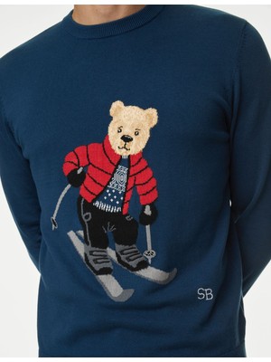 Marks & Spencer Saf Pamuklu Spencer Bear™ Kazak