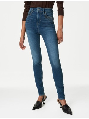 Marks & Spencer Ivy Yüksek Bel Skinny Fit Jean Pantolon