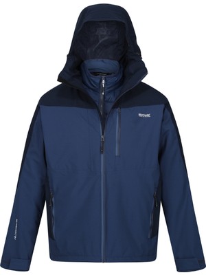 Regatta Lacivert - Mavi Erkek Kapüşonlu Regular Fit Mont RMP359 Wentwood Vııı