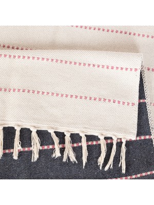 Homestead "chicretreat Dekoratif Kilim | Kaymaz Tabanlı, Makinede Yıkanabilir ve Katlanabilir | Nefes Alabilen Pembe Pamuk Dokuma | Homesteadart Rugs"