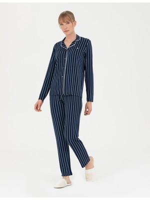 Pierre Cardin Kadın Lacivert Pijama Takımı 50286717-VR033