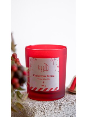 Kyphi Natural " Christmas Blend" Candle (Hindistan Cevizi ve Soya Wax Mum) 160 gr Pamukfitil