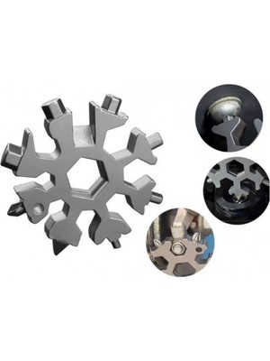 Nemere Çok Amaçlı Kar Tanesi Açacak Tornavida Anahtarlık Alyan