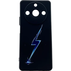 Realme 11 Pro Siyah Kılıf Resimli Desenli Şimşek Premier Tam Koruma