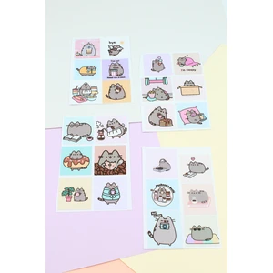 Mona Craftist 24 Adet Pusheen The Cat Sticker Sevimli Sticker Kare Sticker Laptop Sticker Kedi Sticker Sanrio Sticker