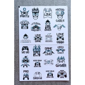 Mona Craftist 24 Adet Gamer Sticker Seti Oyuncu Sticker Laptop Sticker
