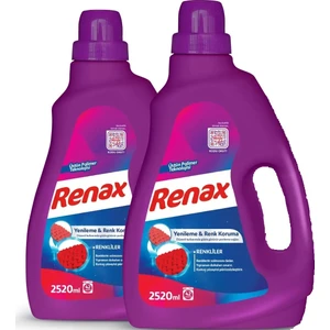 Renax Sıvı Çamaşır Deterjanı Renkliler 2520 ml x 2 Adet
