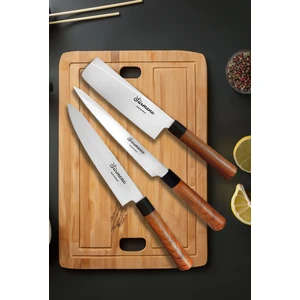 Doğu Esintileri Sushi, Nakiri, Santoku Üçlü Şef Bıçakları Seti