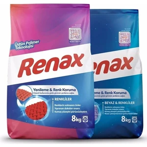 Renax Matik Beyaz & Renkliler Toz Çamaşır Deterjanı 8 kg x 2 Adet