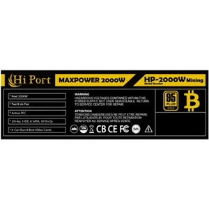Hi Port Hi Port MX-2000W 2000WATT 95+ Power Supply Güç Kaynağı