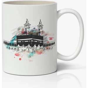 Nostaljik Lezzetler Kabe Baskılı Porselen Kupa Bardak Baskılı Kahve Kupa Bardak-2