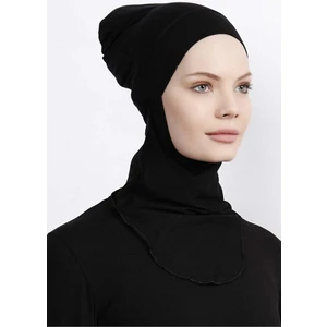 Gül Eşarp Eyüpsultan Kadın Tesettür Siyah Boyunluklu Bone (8681788060138)