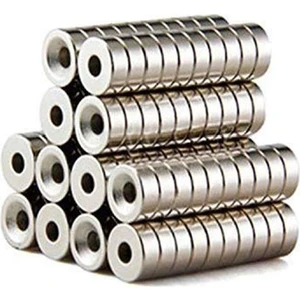 Havşa Delikli Neodyum Mıknatıs Magnet Çap: 10MM Kalınlık : 5 mm Delik Çapı D8/d4