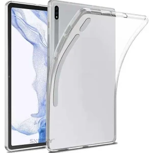 Samsung Tab S7 Plus SM-T970 12.4 Inç Kılıf Shockarmor Clear Köşe Korumalı Şeffaf Tablet Kılıfı