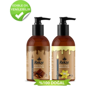 Masaj Yağı Yenilebilir Vanilya + Çikolata Vücut Yağı 120 ml