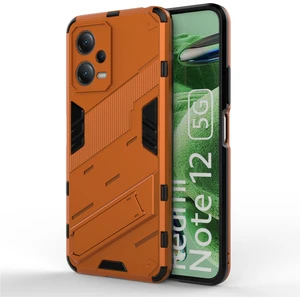 4U Sky Xiaomi Redmi Için Kickstand Telefon Kılıfı Not 12 5g (Hindistan)/poco X5 5g Sert Pc Yumuşak Tpu Koruyucu Kapak Anti-Drop Cep Telefonu Vaka-Orange (Yurt Dışından)