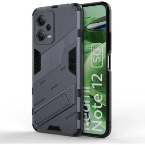 4U Sky Xiaomi Redmi Için Kickstand Telefon Kılıfı Not 12 5g (Hindistan)/poco X5 5g Sert Pc Yumuşak Tpu Koruyucu Kapak Anti-Drop Cep Telefonu Case-Dark Mavi (Yurt Dışından)