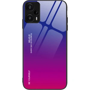 4U Sky Xiaomi Için Redmi Note 12 Turbo/poco F5 5g Gradyan Temsilli Cam Telefon Kılıfı Pc+Tpu Geri Kabuk Mavisi+Gül (Yurt Dışından)