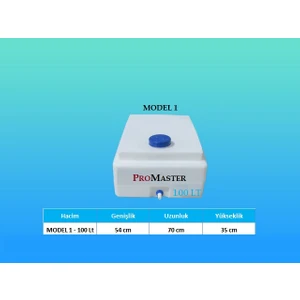 100 Lt Kare Su Deposu vana hediyeli Model 1 Tankı Bidonu Karavan
