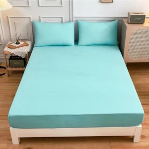 Çift Kişilik Lastikli Kumaş Çarşaf + 2 Yastık Kılıfı