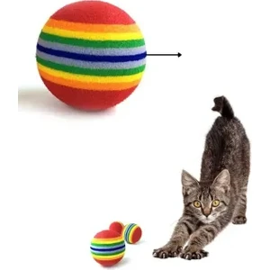 Ozm Giyim Sünger Kedi Köpek Çiğneme ve Oyun Topu 4 Adet